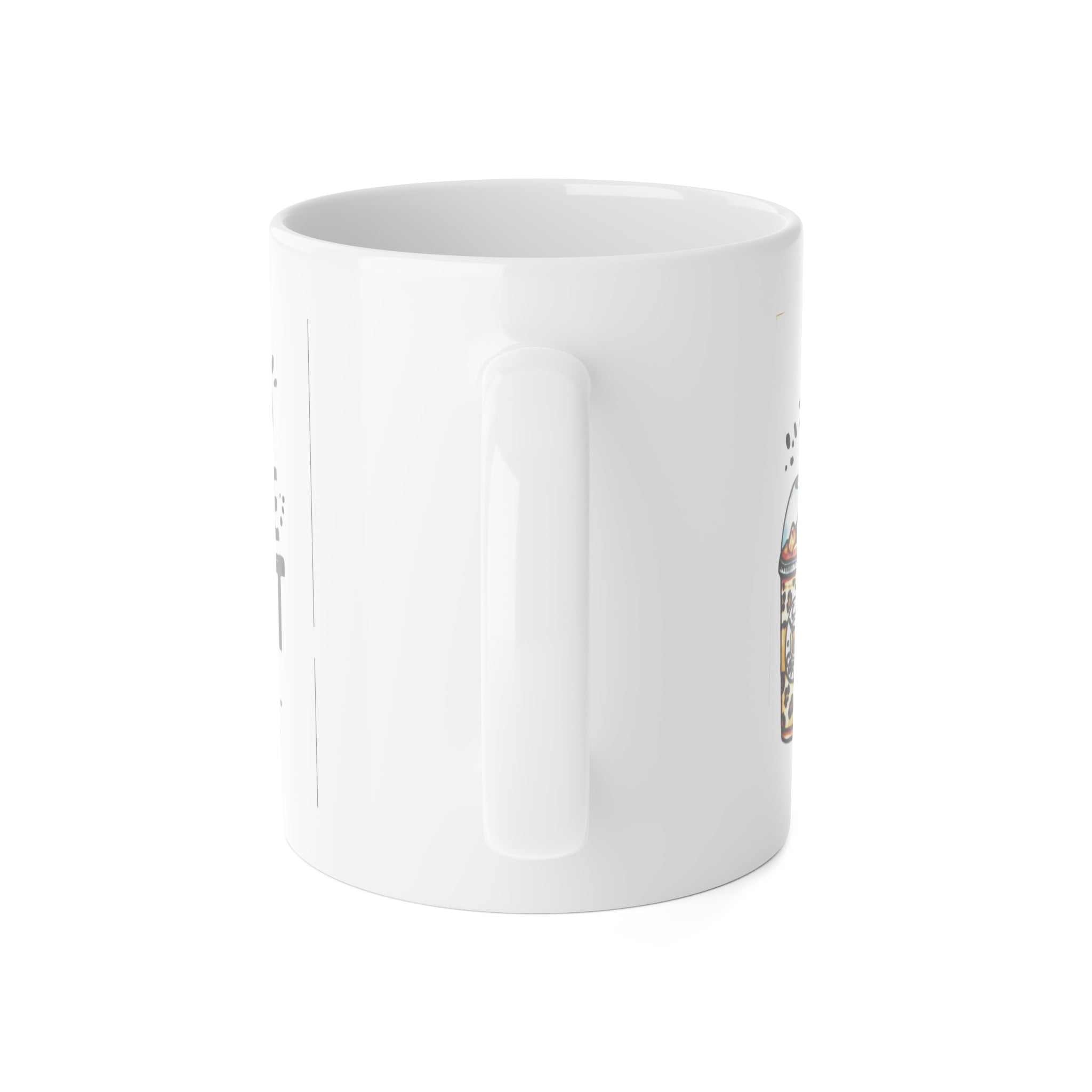 Iced Coffee Addict Ceramic Mug — 11oz White Coffee Cup