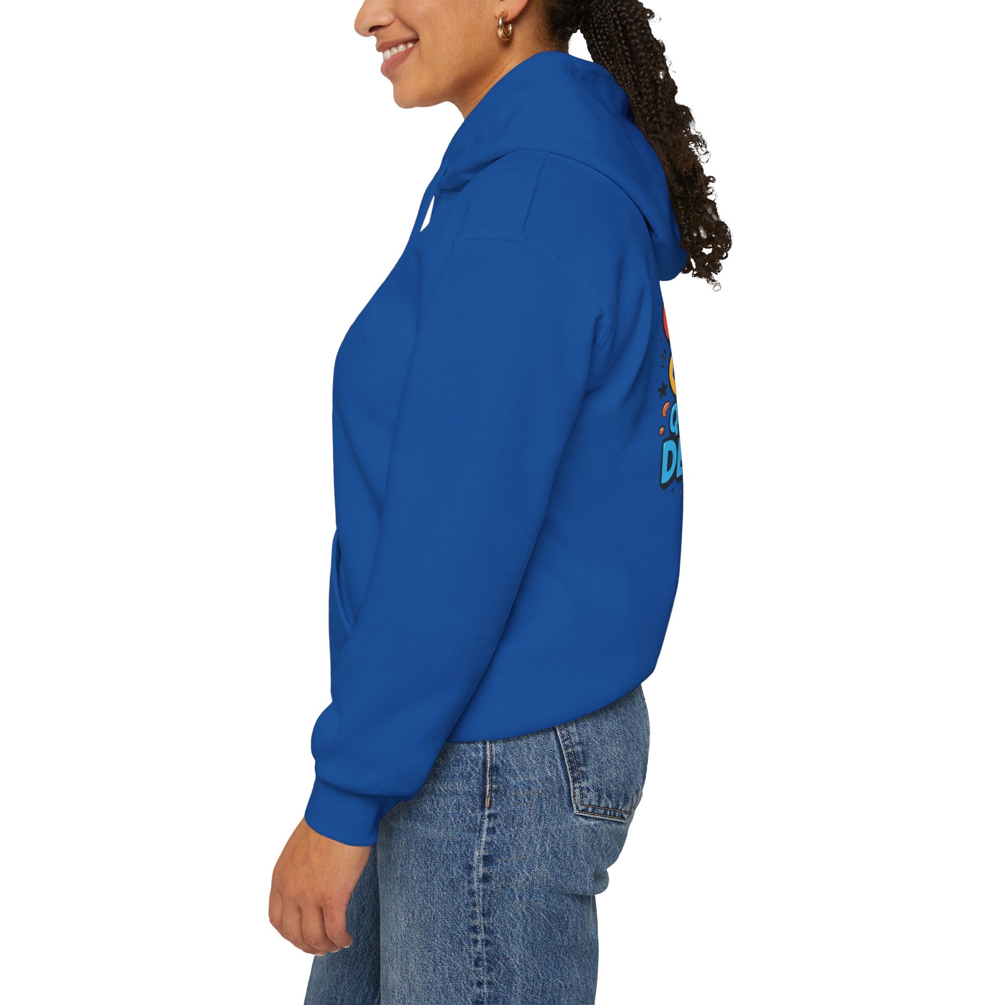 Caffeine Chaos Hoodie — "POW" Comic Front & "Run On: Caffeine, Chaos, Questionable Decisions" Back