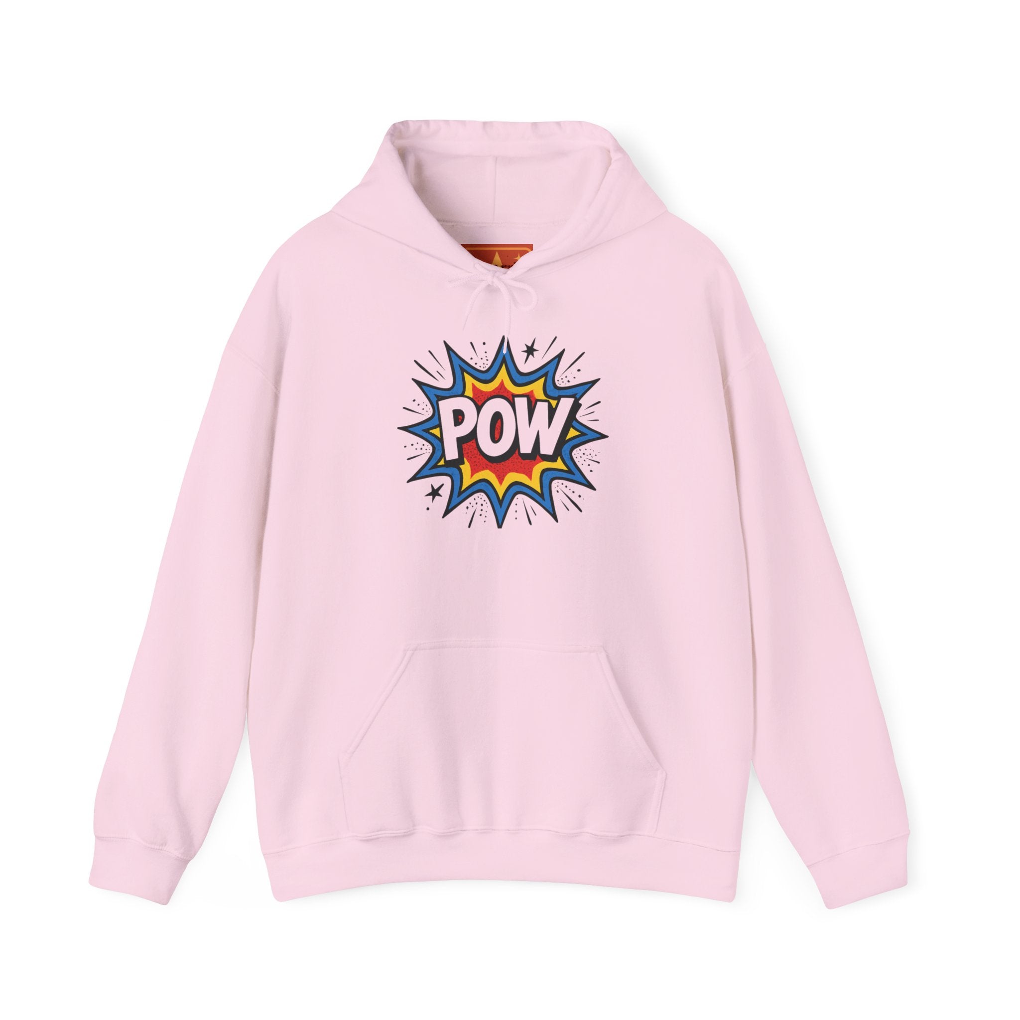 Caffeine Chaos Hoodie — "POW" Comic Front & "Run On: Caffeine, Chaos, Questionable Decisions" Back