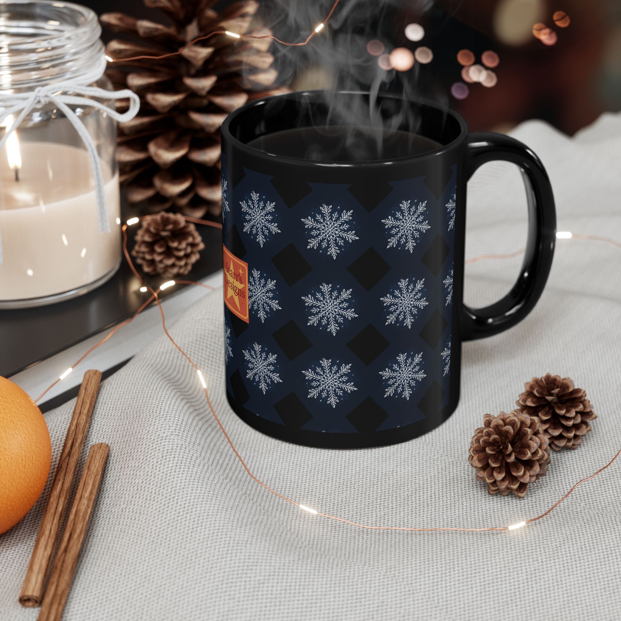 Snowflake Pattern Winter Holiday Coffee Cup (11oz & 15oz)